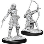 Unpainted Minis PF | Human Fighter Female | W15 | 90326