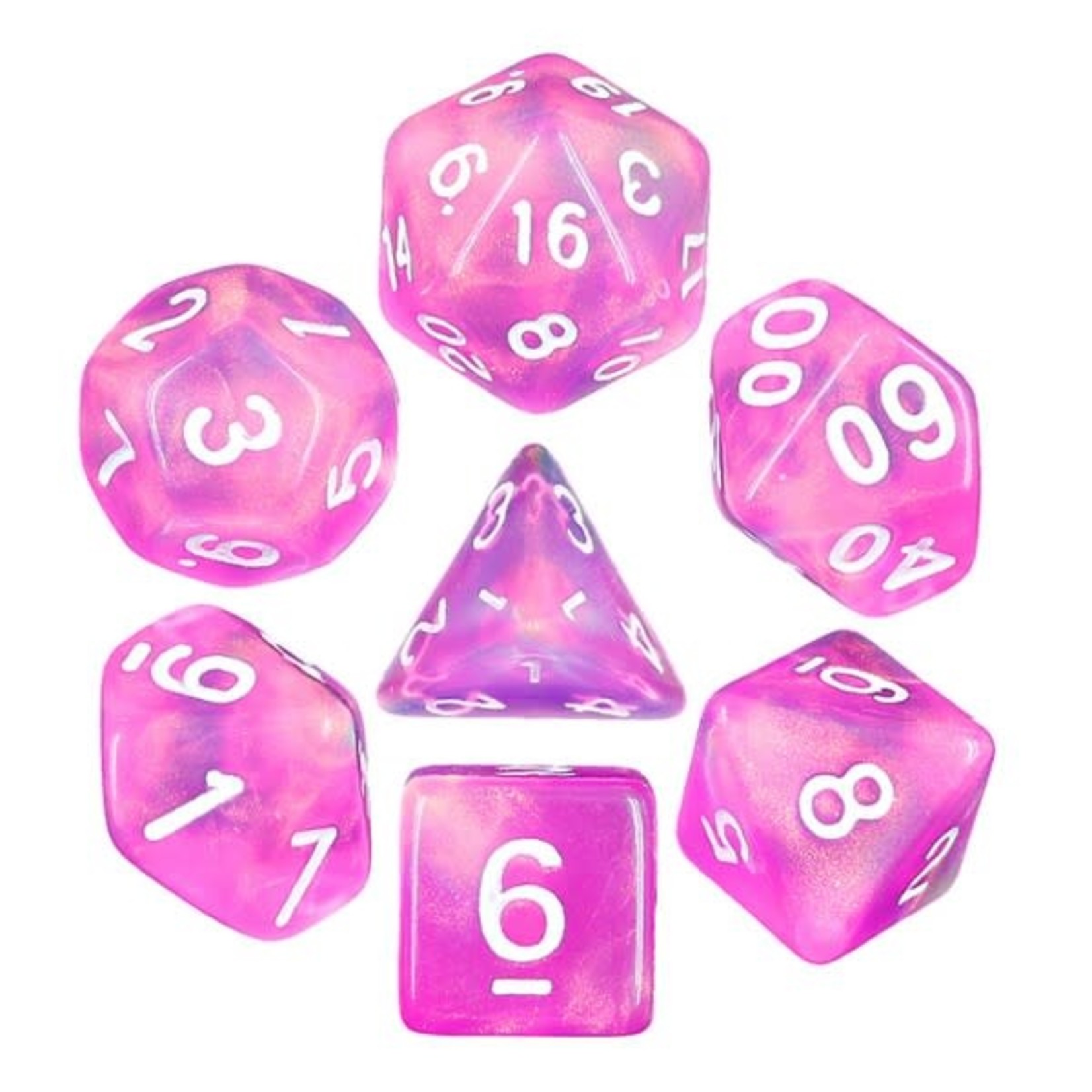 HD Aurora Dice: Dream In Bloom | 7 Die Polyhedral Set