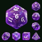 HD Aurora Dice: Diamond Purple | 7 Die Polyhedral Set