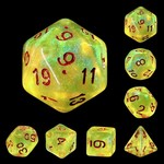 HD Aurora Dice: Lemon Yellow | 7 Die Polyhedral Set
