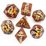 Foam Brain Inclusion Dice: Fire Demon Eye Dice Set