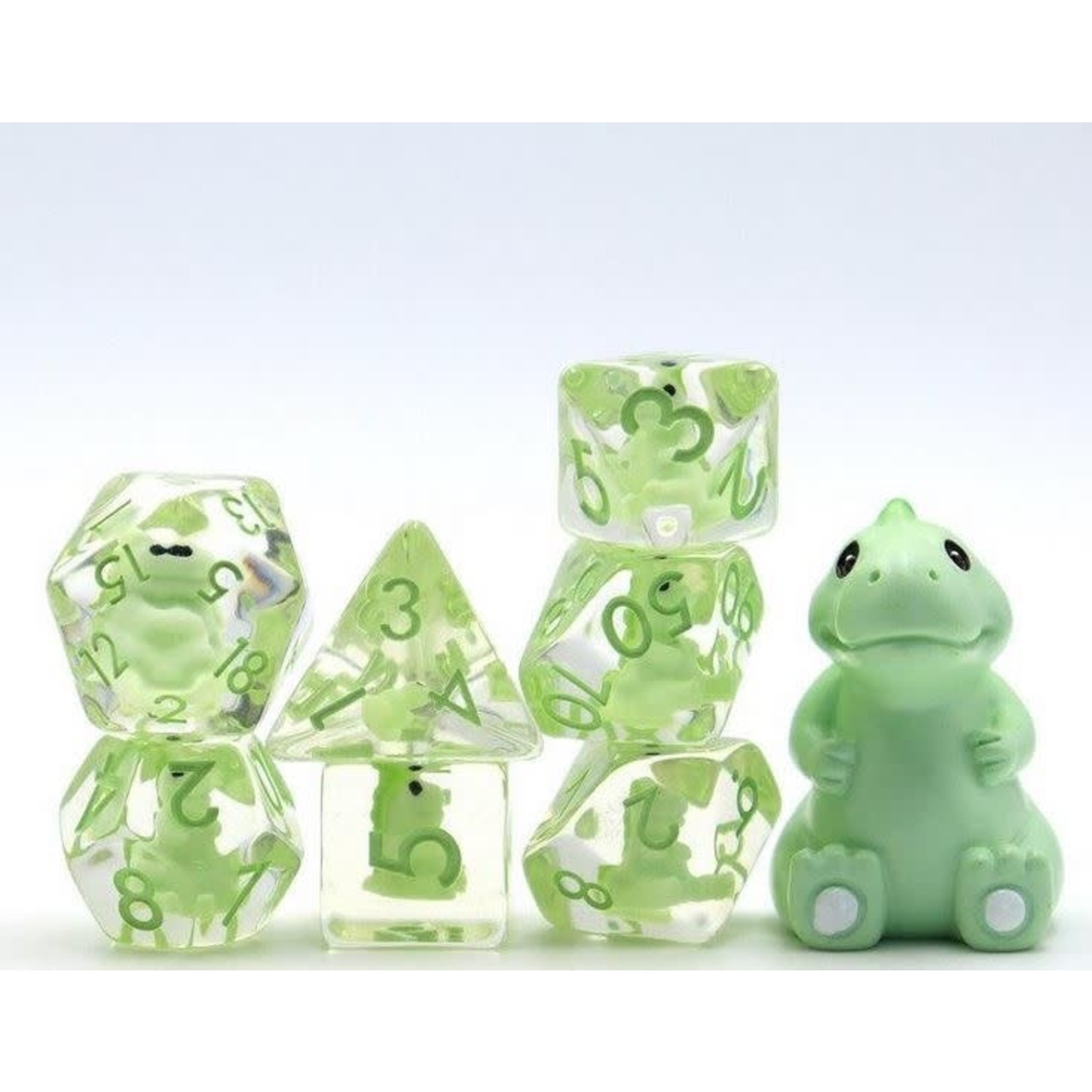 Foam Brain Inclusion Dice: Baby T-Rex Dice Set
