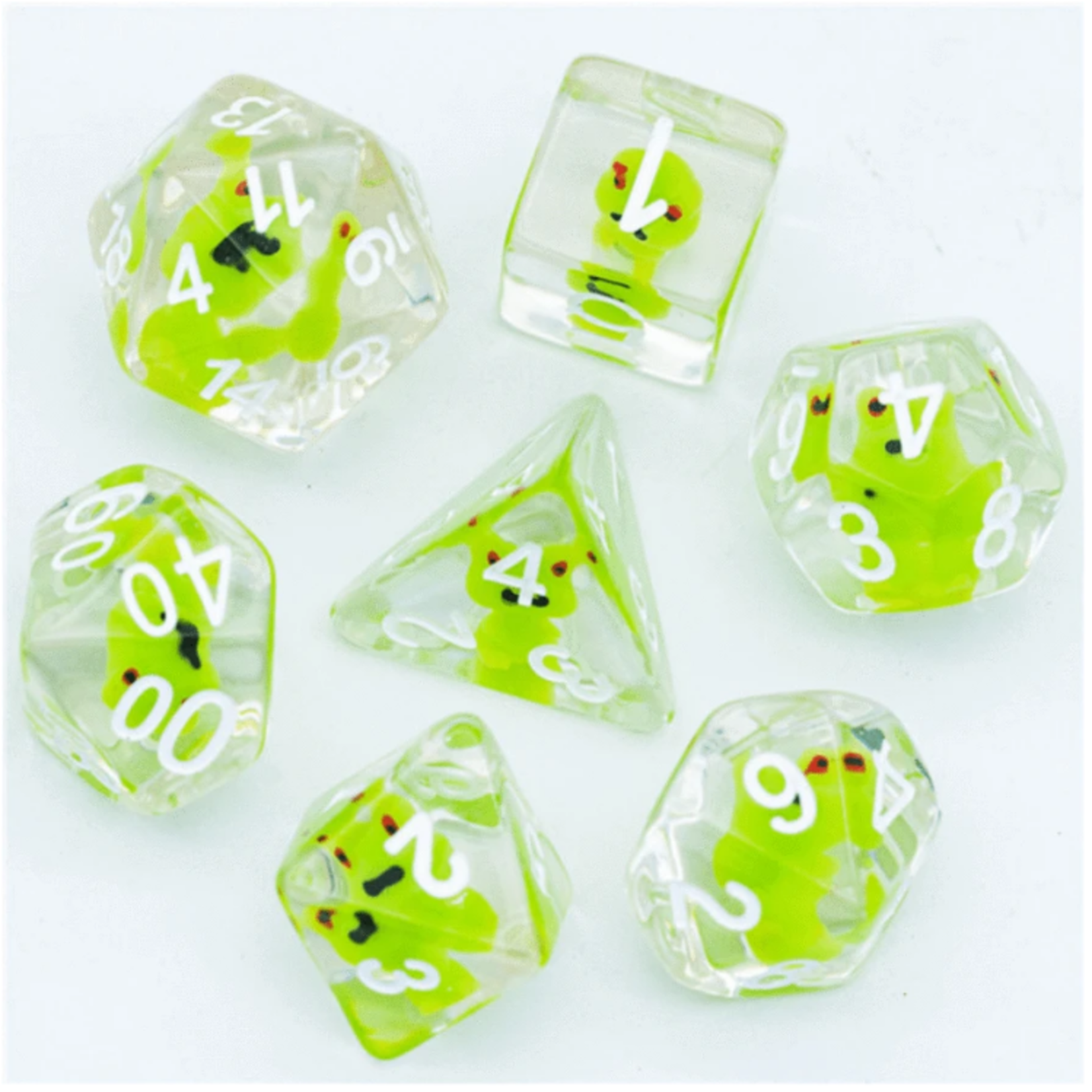 Foam Brain Inclusion Dice: Frog Dice Set
