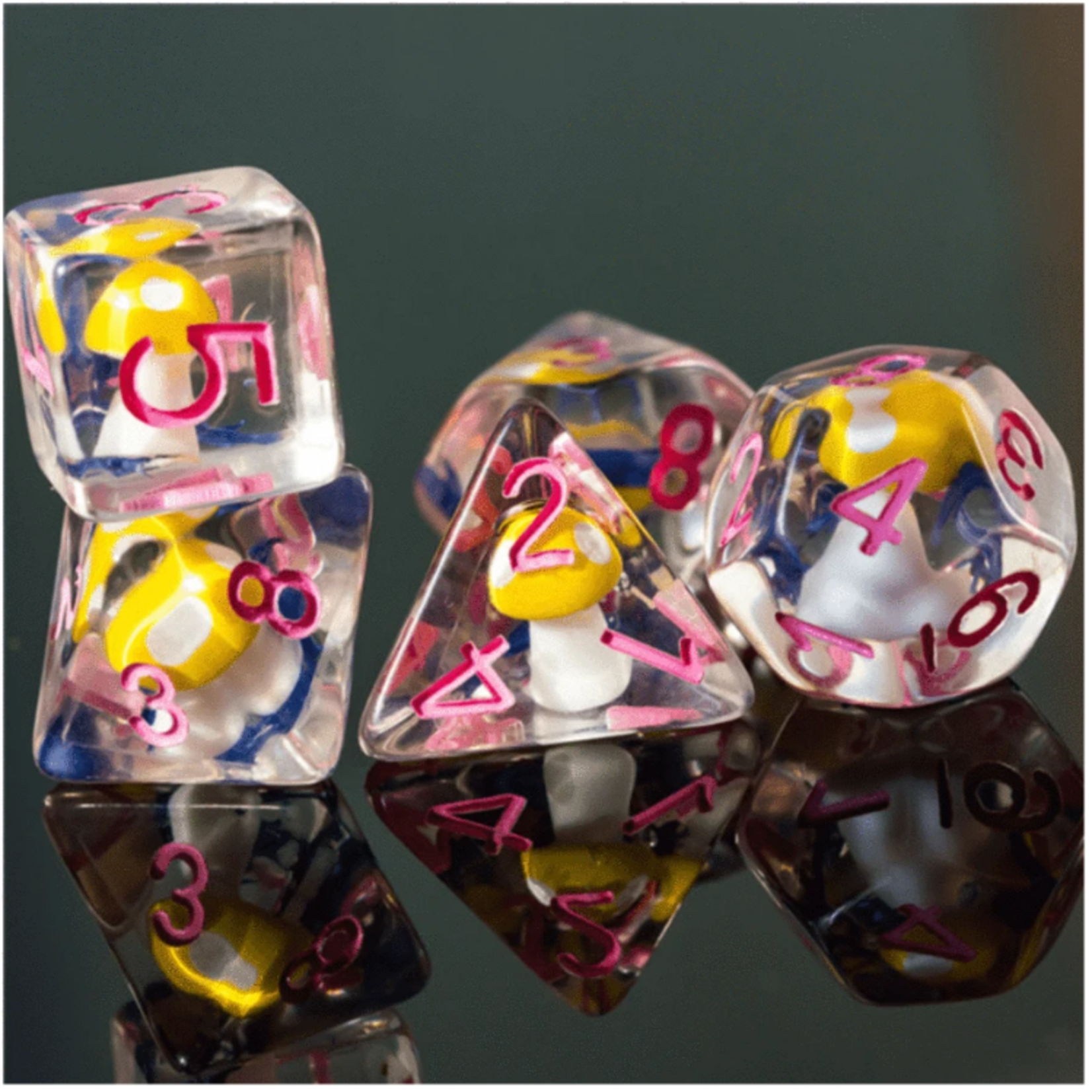 Foam Brain Inclusion Dice: Fairytale Mushrooms Dice Set