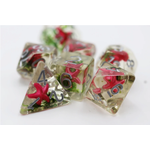 Foam Brain Inclusion Dice: Pink Starfish and Seaweed Dice Set