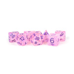 MDG Resin: Flash Dice - Pink |  16mm 7 Die Polyhedral Set MET 684
