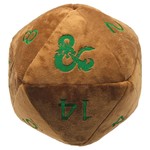 Plush Dice: Giant d20 Die - D&D Feywild Copper with Green Numbering