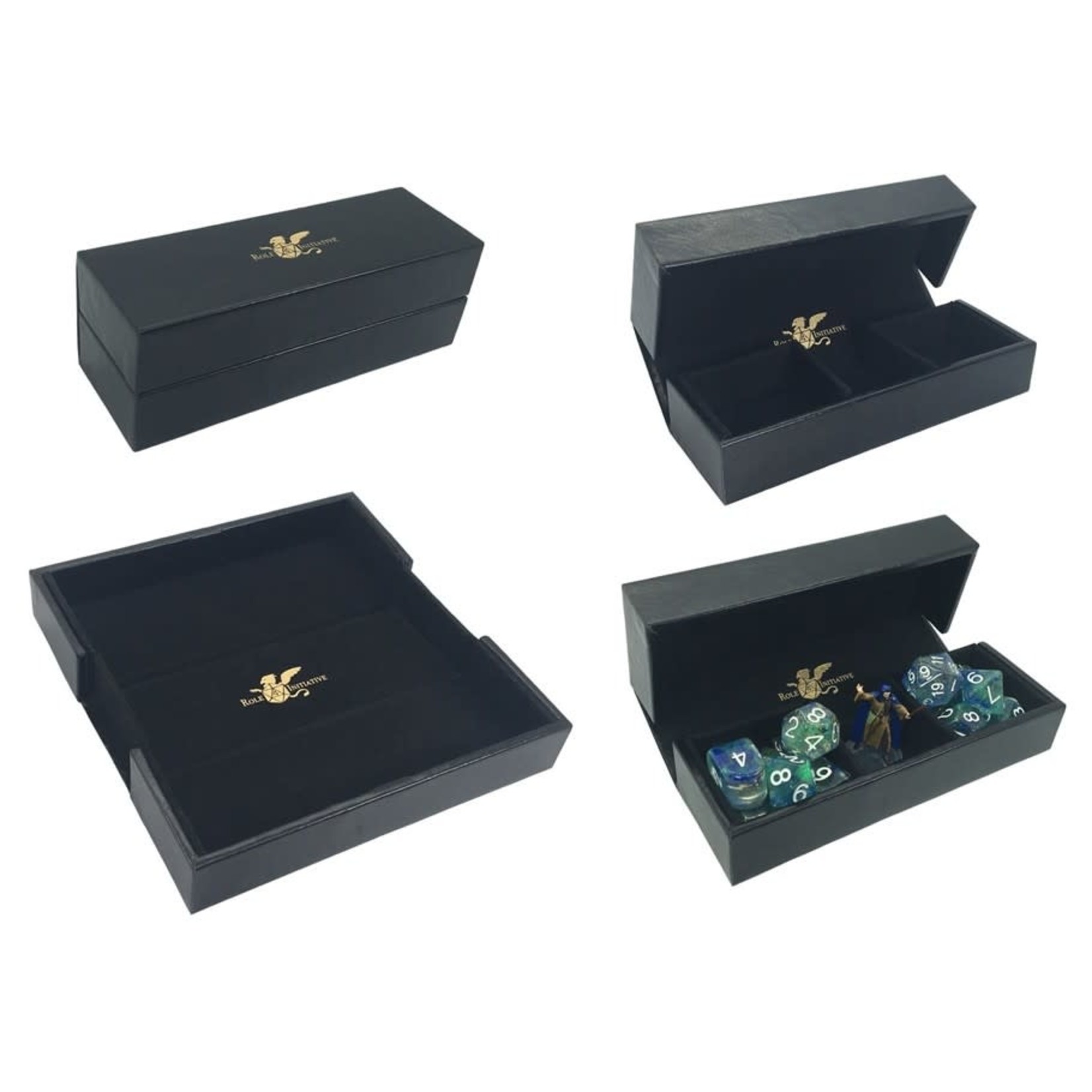 Dice Box & Rolling Tray: Luxury Faux Leather