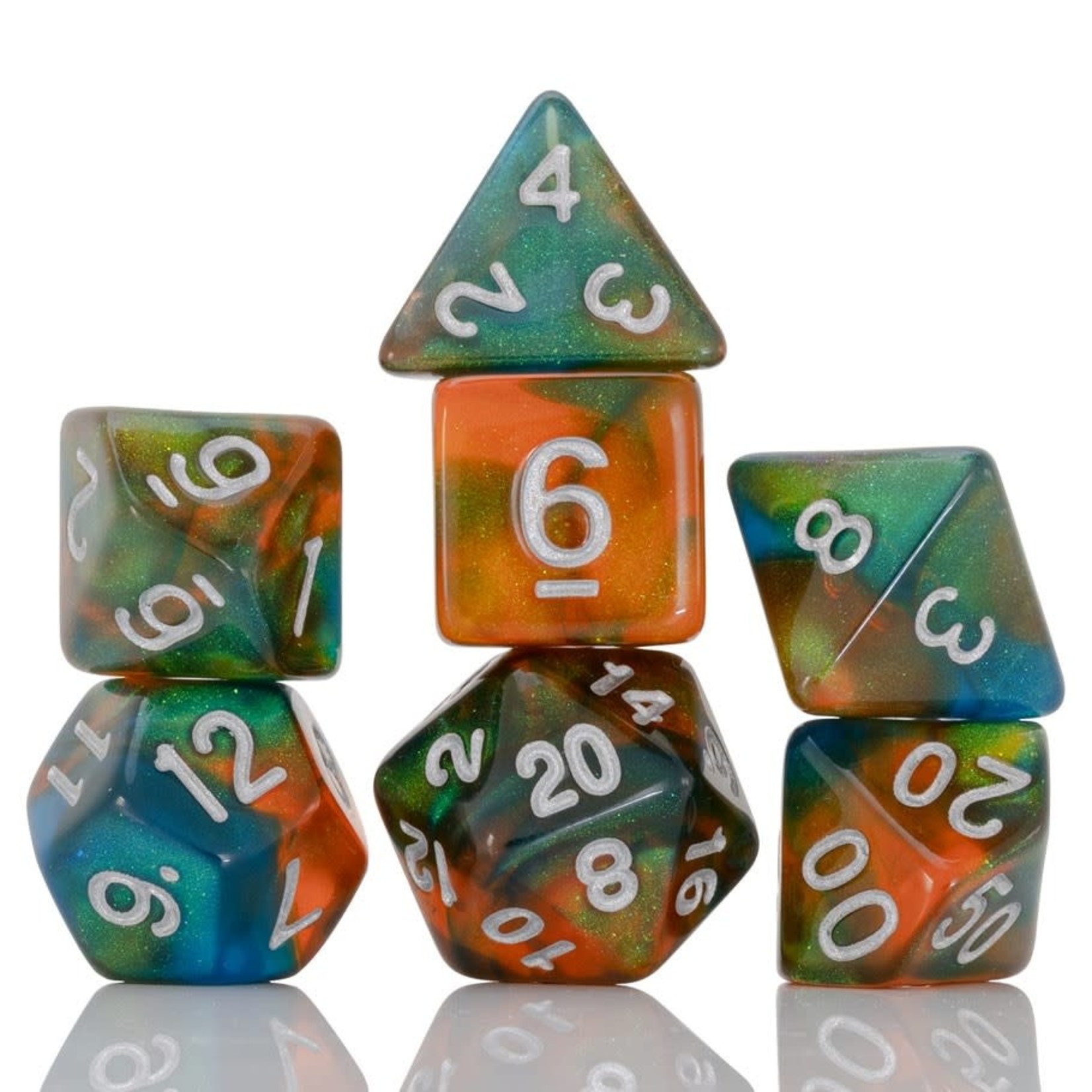 Sirius Dice: Persimmon Punch | 8 Die Polyhedral Set | SDZ000902