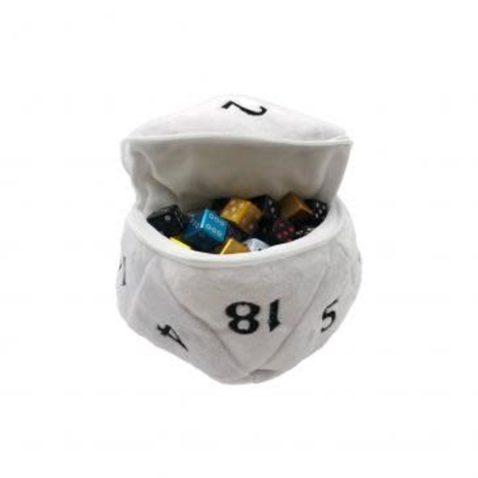 Dice Bag: Plush d20 - White