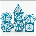 Foam Brain Metal Dice: Dagger of Venom - Blue Dice Set