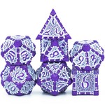 Foam Brain Metal Dice: Dagger of Venom - Purple Dice Set