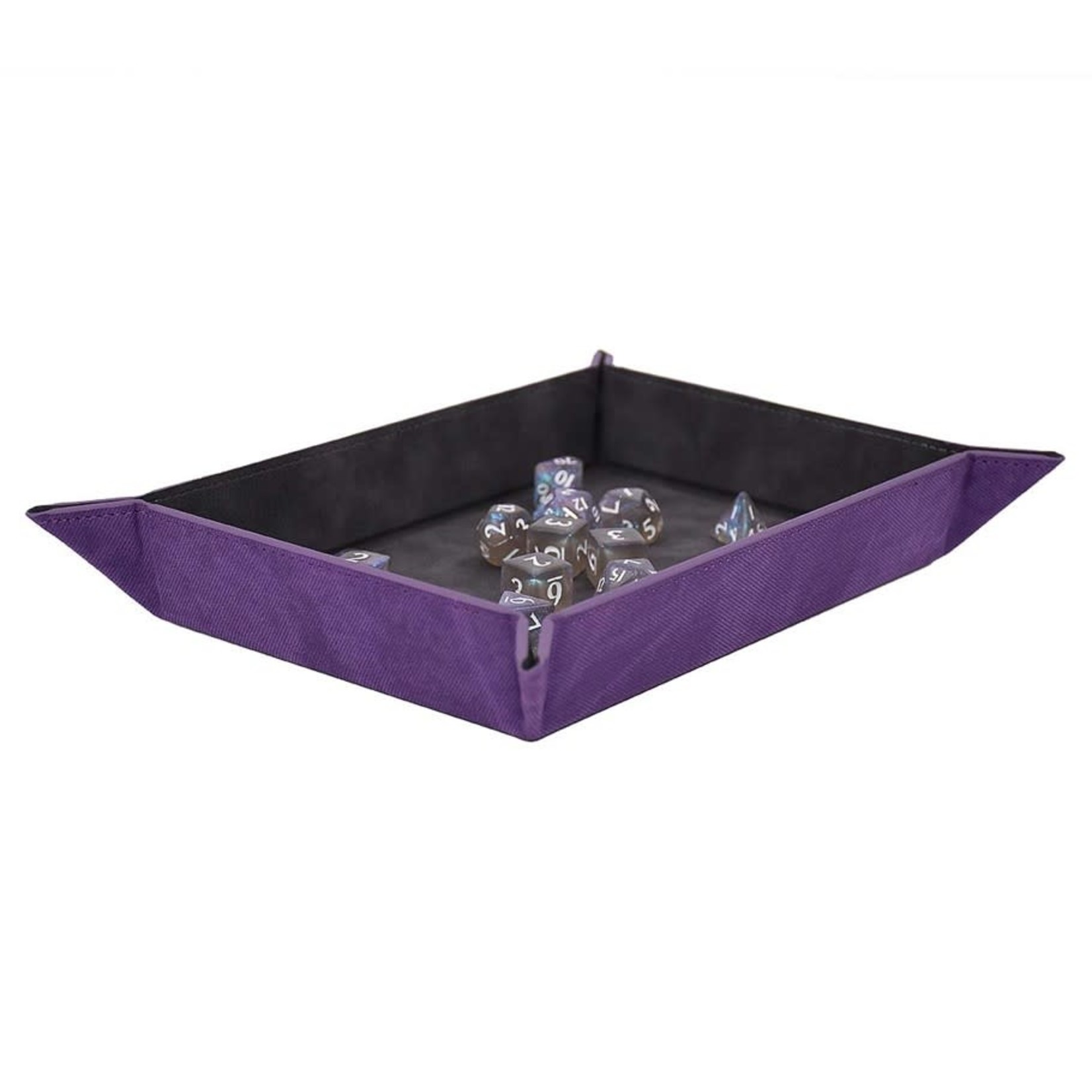 Dice Tray: Foldable Amethyst (Suede Leatherette)