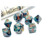 Chessex Lab Dice Lustrous - Alpestris Orange | 7 Die Polyhedral Set | 30049