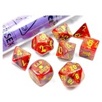 Chessex Lab Dice Vortex - Underworld Yellow | 7 Die Polyhedral Set | 30050