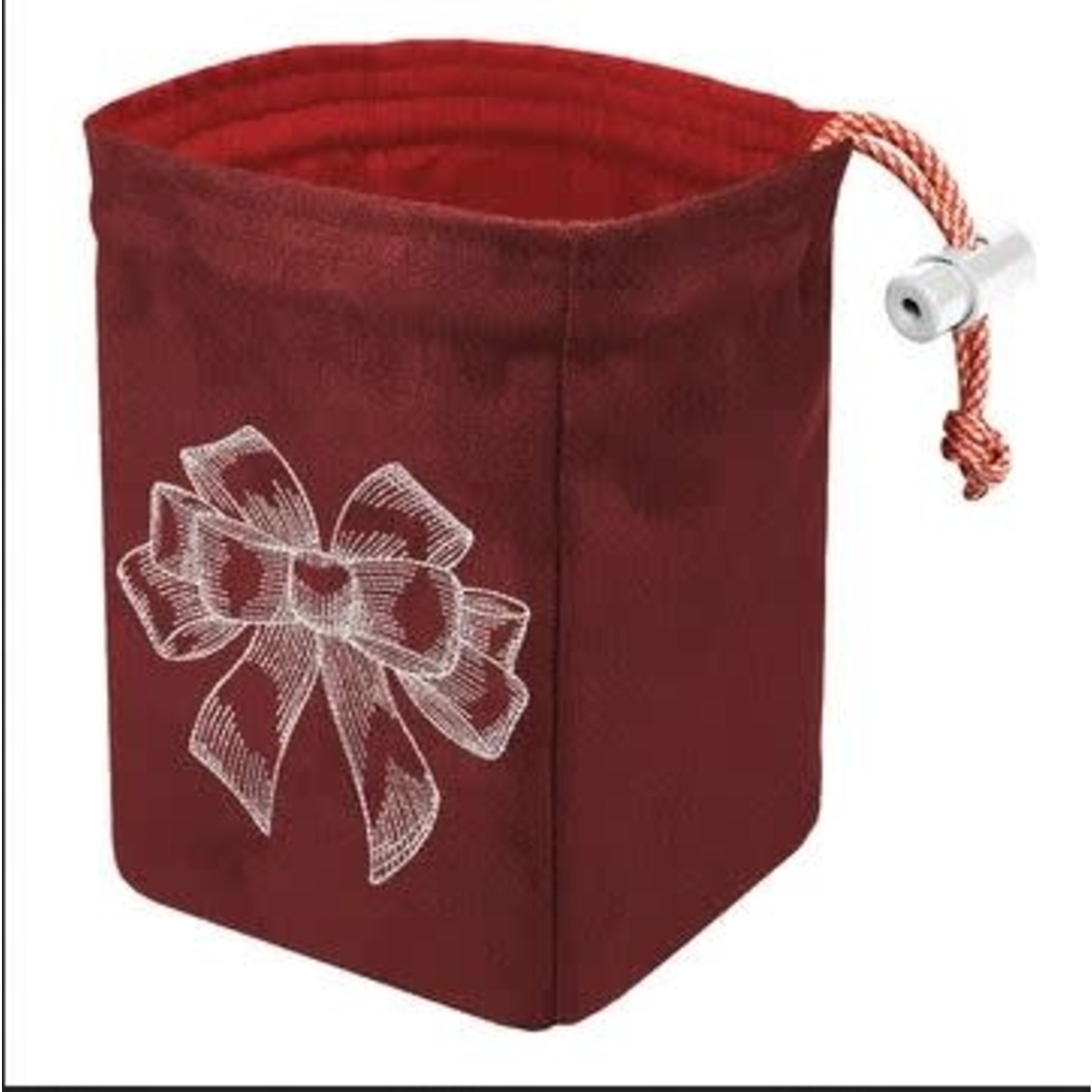 Dice Bag: Holiday - Embroidered Bow