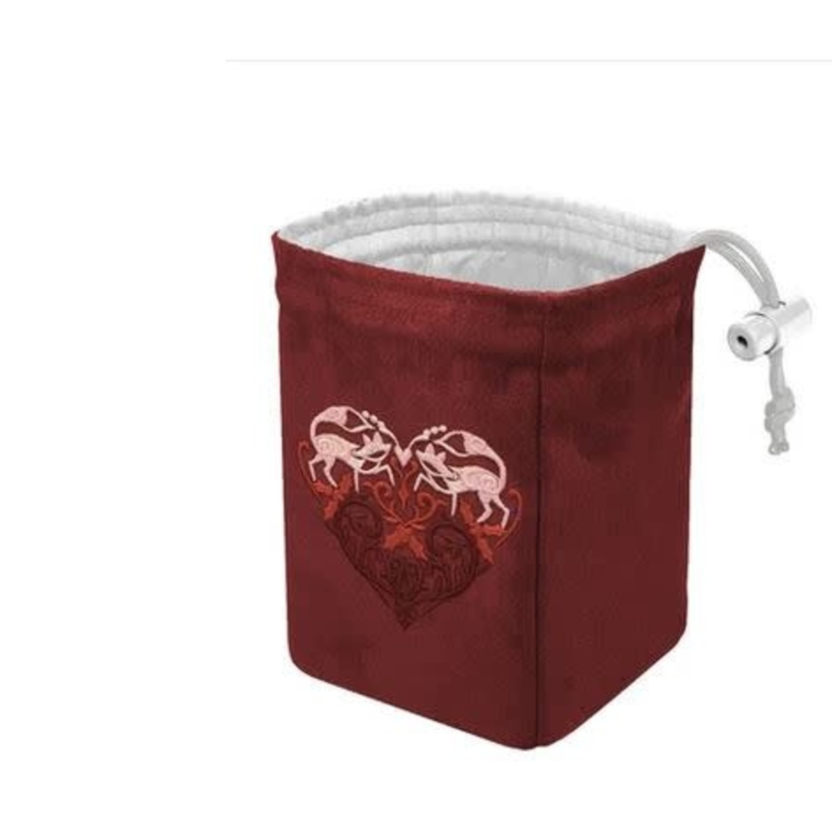 Dice Bag: Holiday - Embroidered Folk Heart