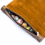 Roll Up Leatherette Dice Mat - Brown