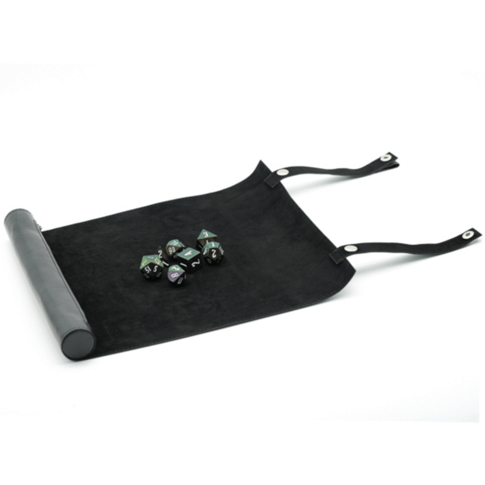 Roll Up Leatherette  Dice Mat - Black