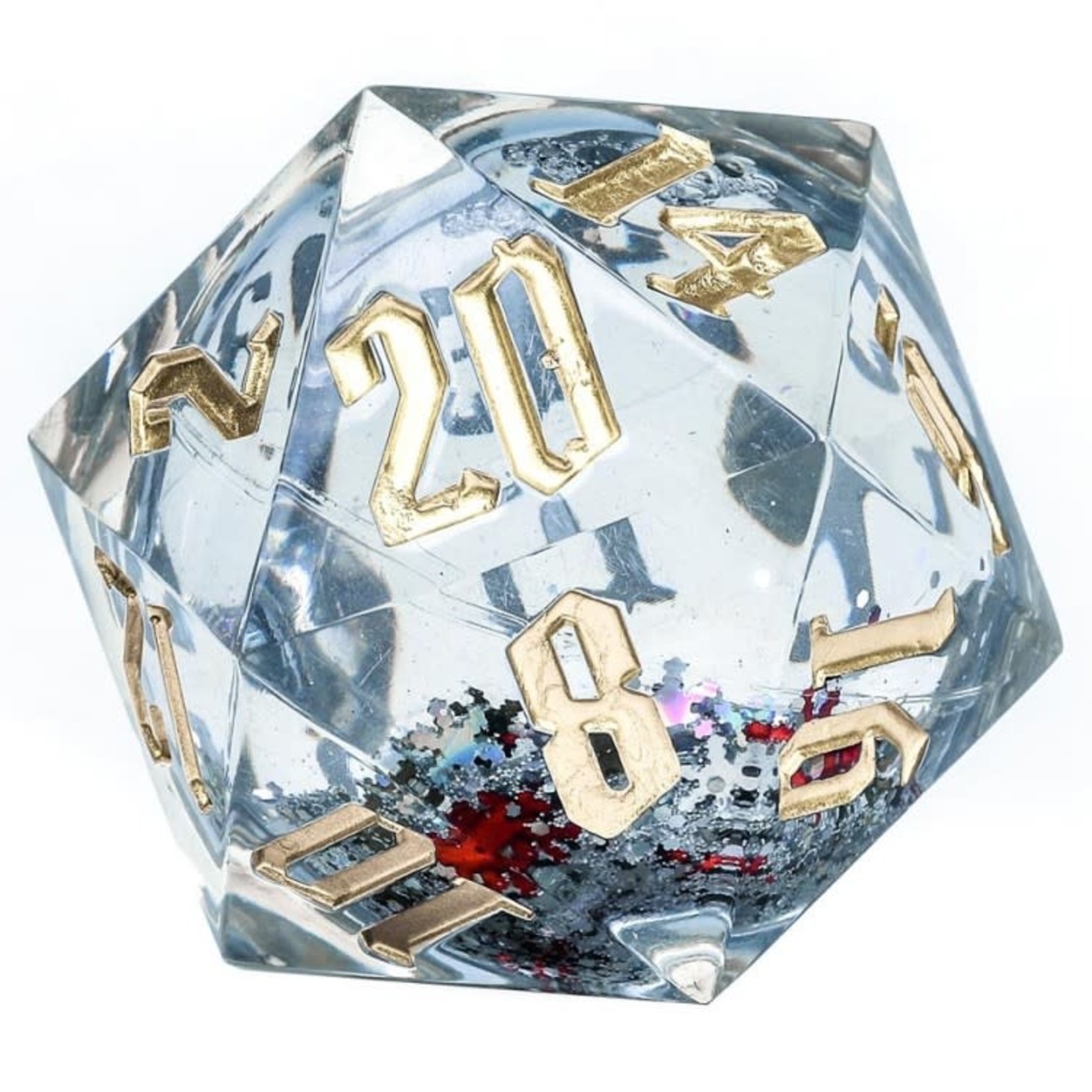 Sirius Dice: Snow Globe 54mm Sharp Edged d20