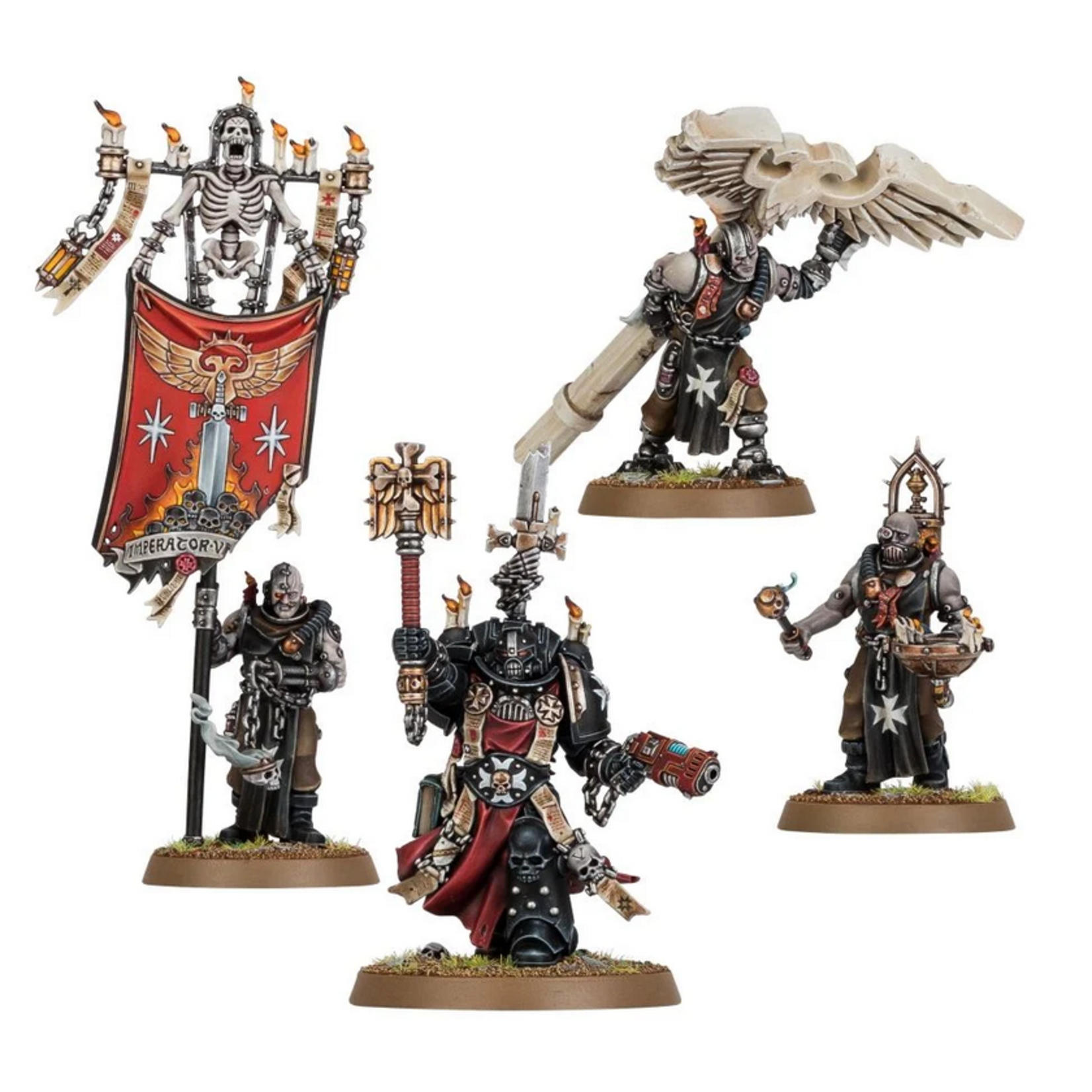 40K: Black Templars - Chaplain Grimaldus and Retinue