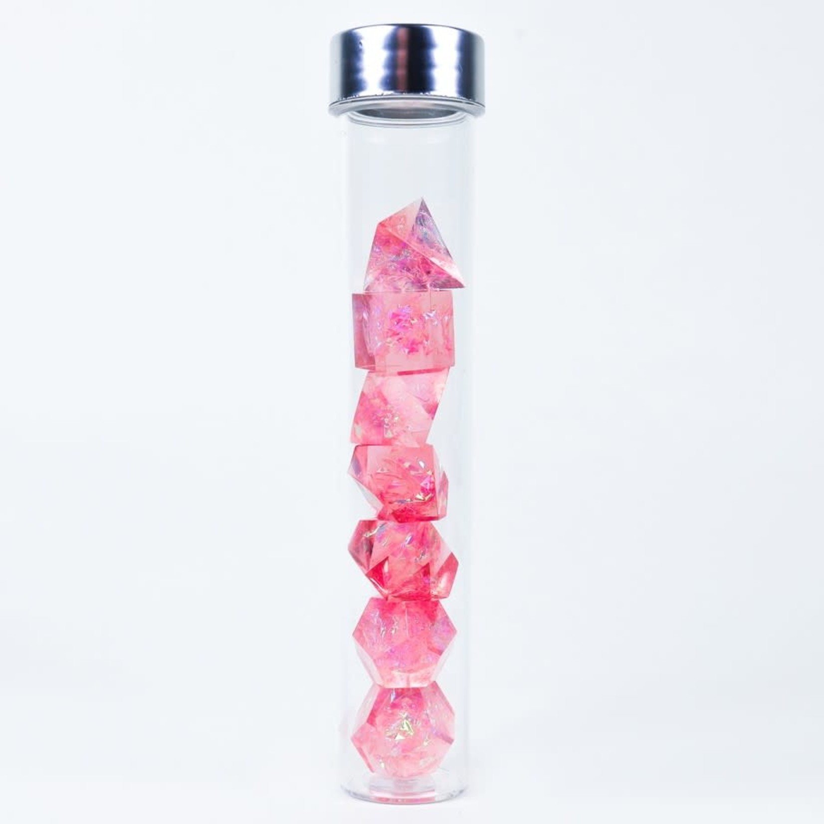 Sirius Dice: Cloak & Dagger Pink | 7 Die Polyhedral Set | SDZ001003