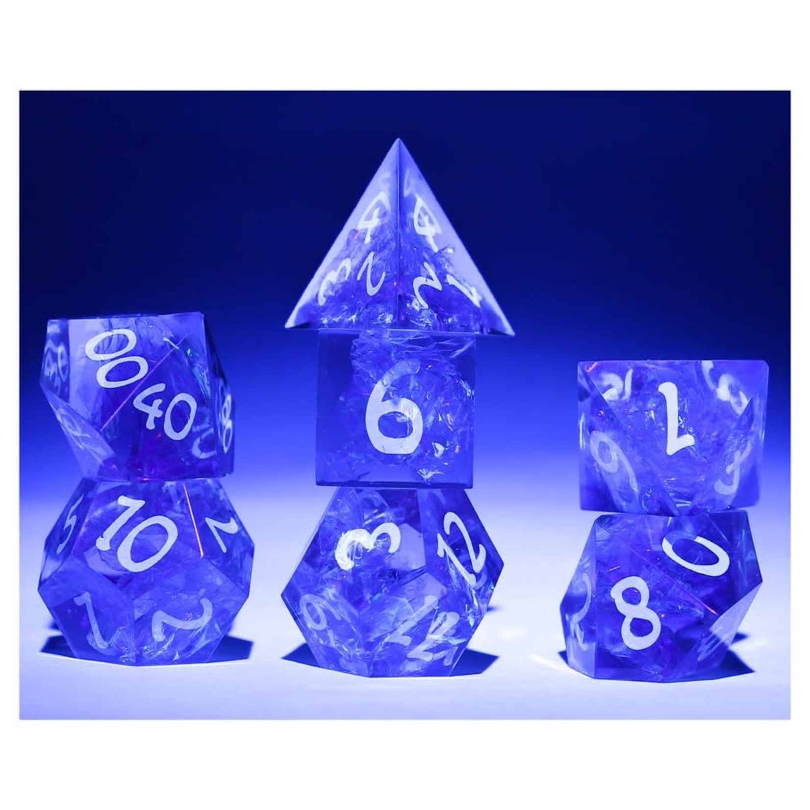 Sirius Dice: Cloak & Dagger Pink | 7 Die Polyhedral Set | SDZ001003