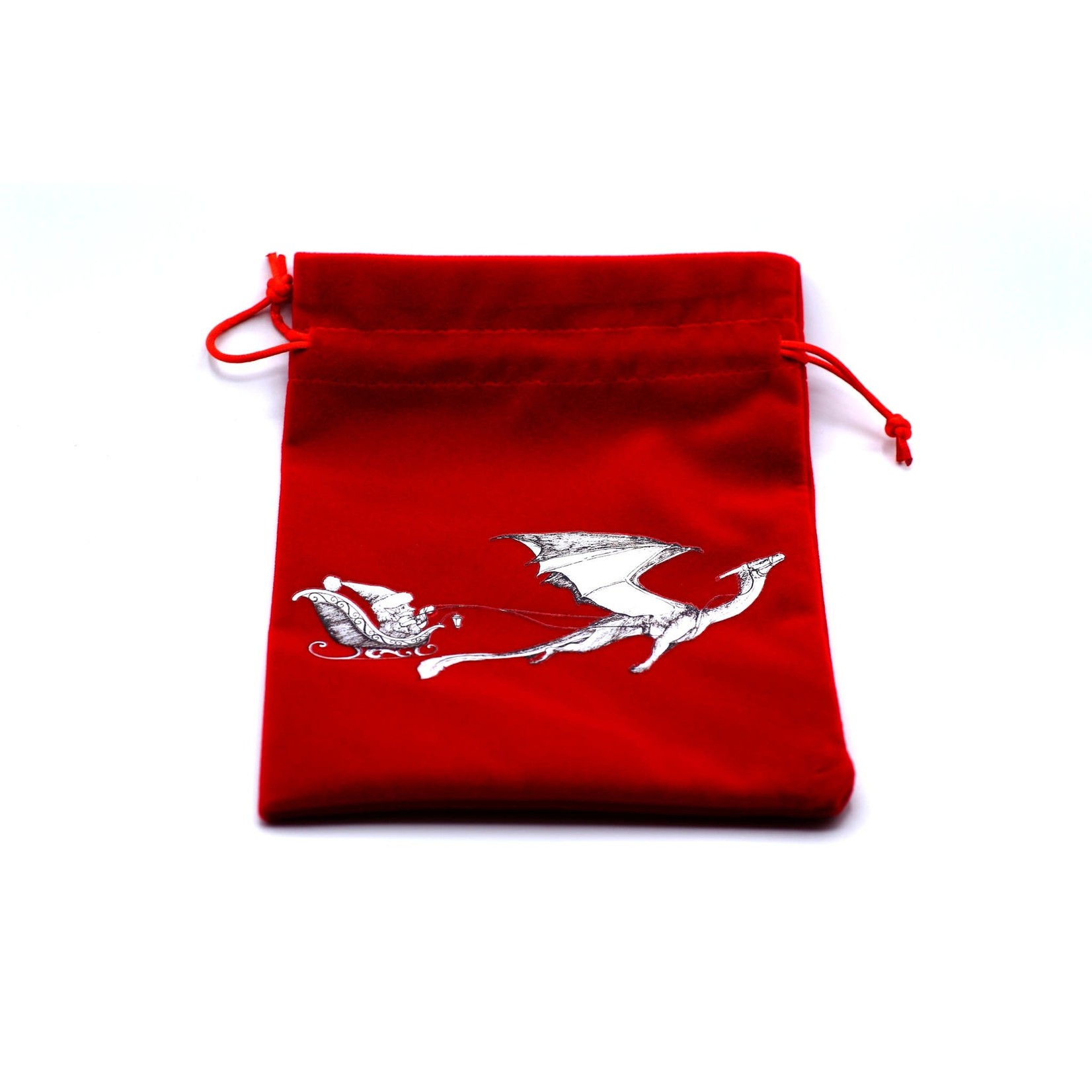 Dice Bag: Holiday - Dragon Sleigh - Red
