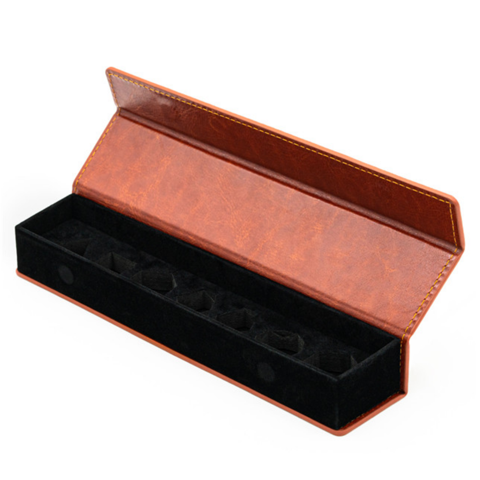 Dice Vault: Magnetic Brown Leatherette Dice Case