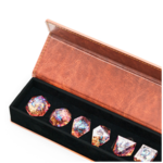 Dice Vault: Magnetic Brown Leatherette Dice Case