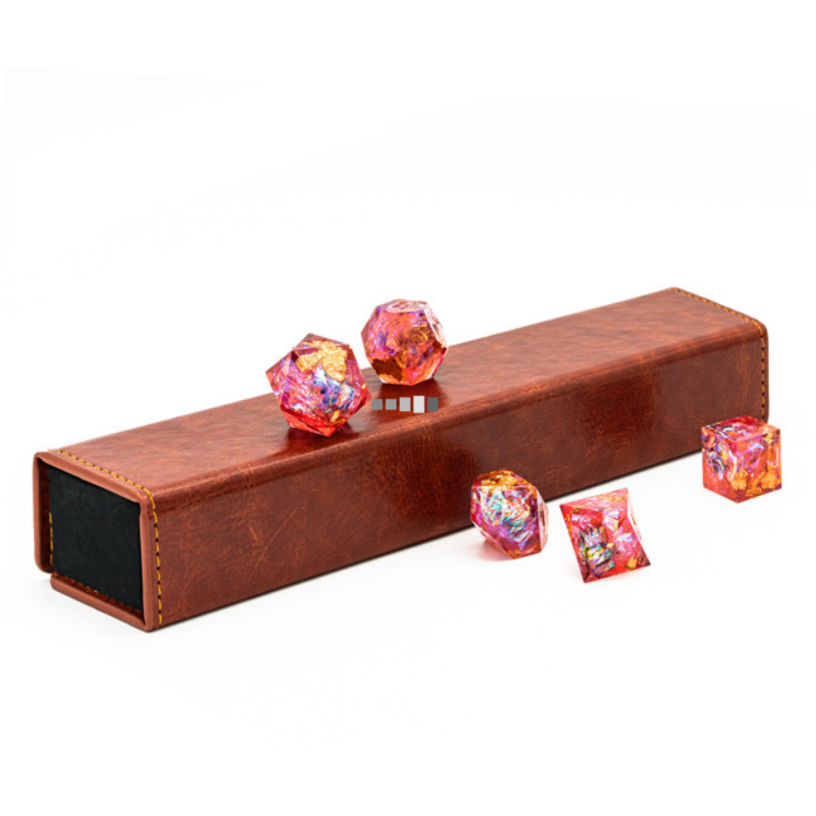 Dice Vault: Magnetic Brown Leatherette Dice Case
