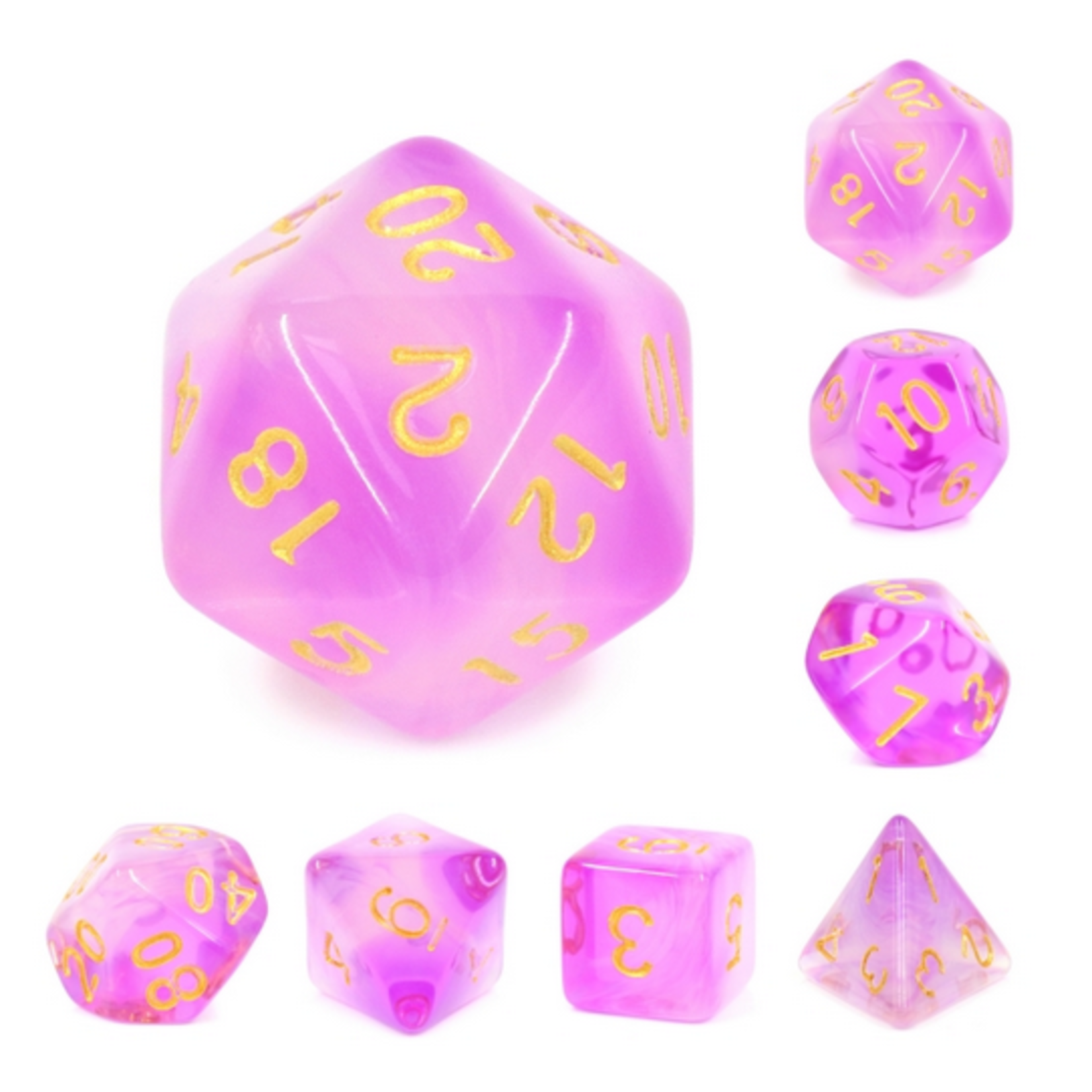 HD Blend Dice: Milky Purple | 7 Die Polyhedral Set