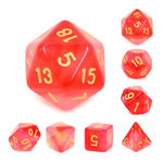 HD Blend Dice: Milky Red | 7 Die Polyhedral Set