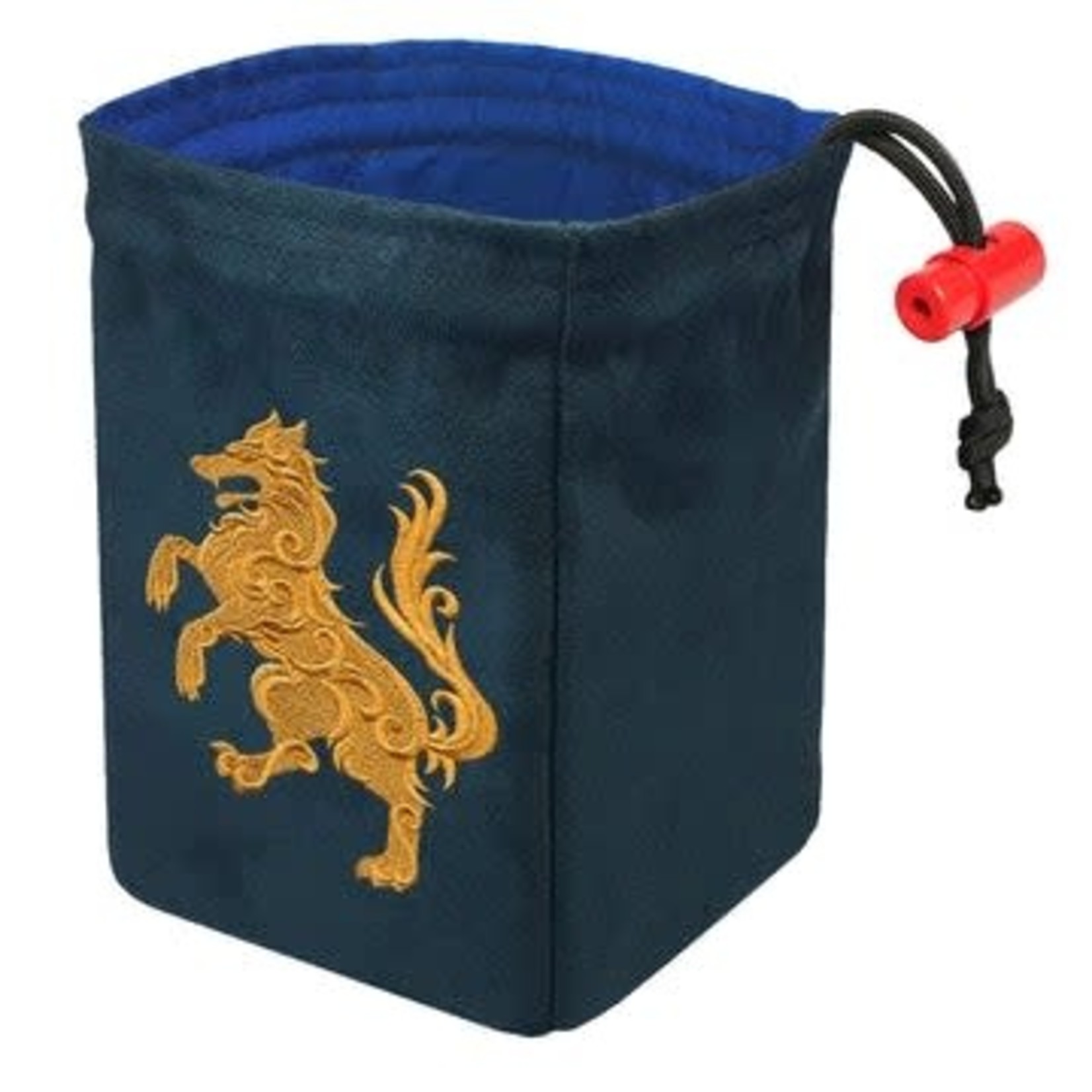 Dice Bag: Embroidered Gilded Heraldry - Wolf