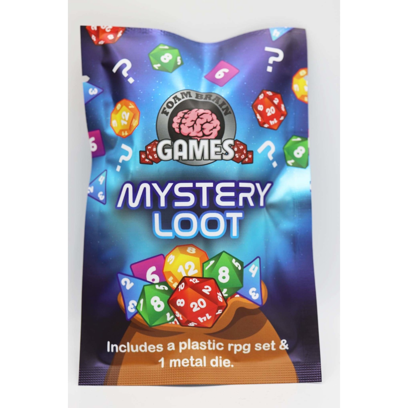 Foam Brain Dice: Mystery Loot - Plastic RPG Dice Set & Bonus Metal Die