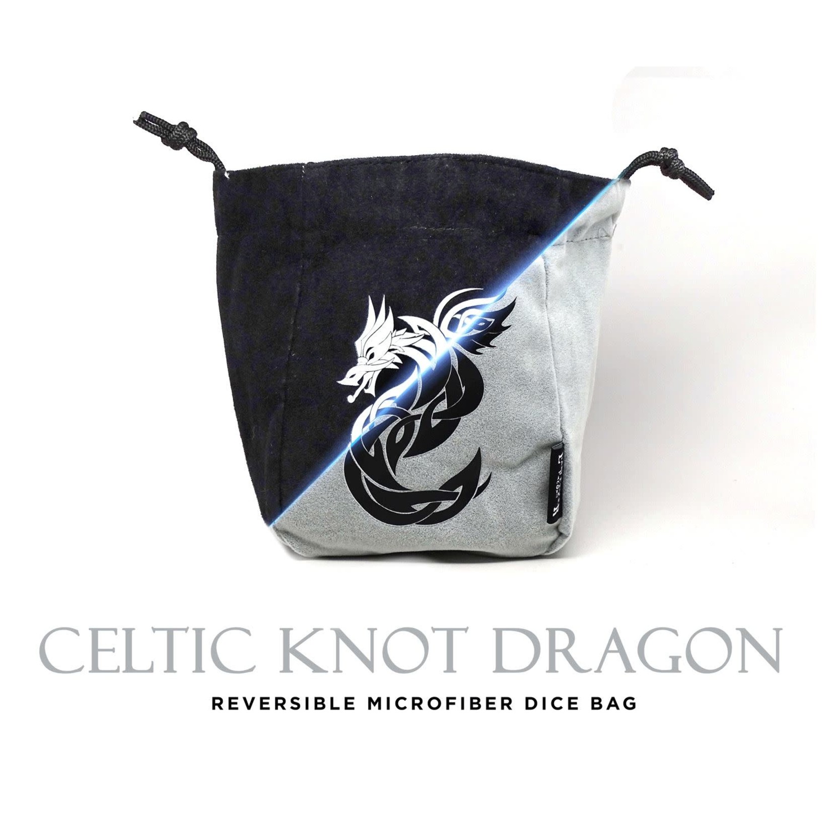 Dice Bag: Reversible Microfiber Self Standing - Celtic Knot Dragon