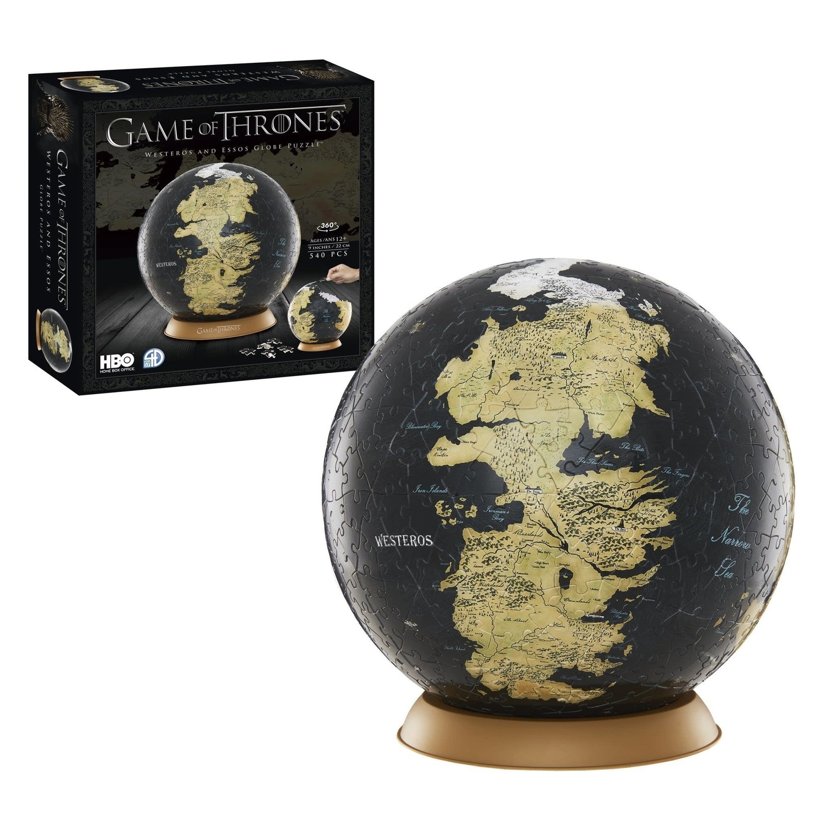 Game of Thrones Westros and Esso's Globe 540 Piece 3D Puzzle 9"