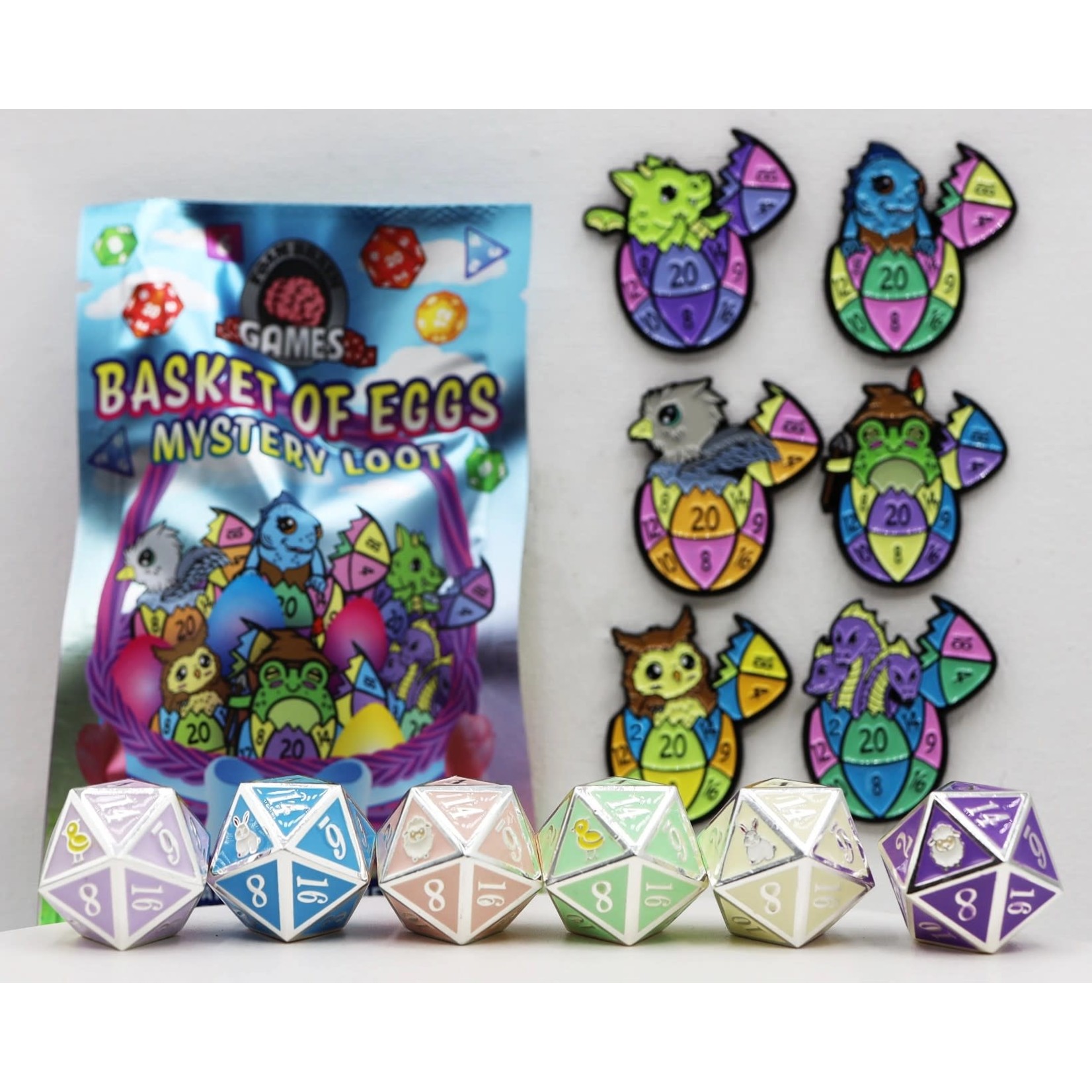 Foam Brain Dice: Mystery Loot - Basket of Eggs
