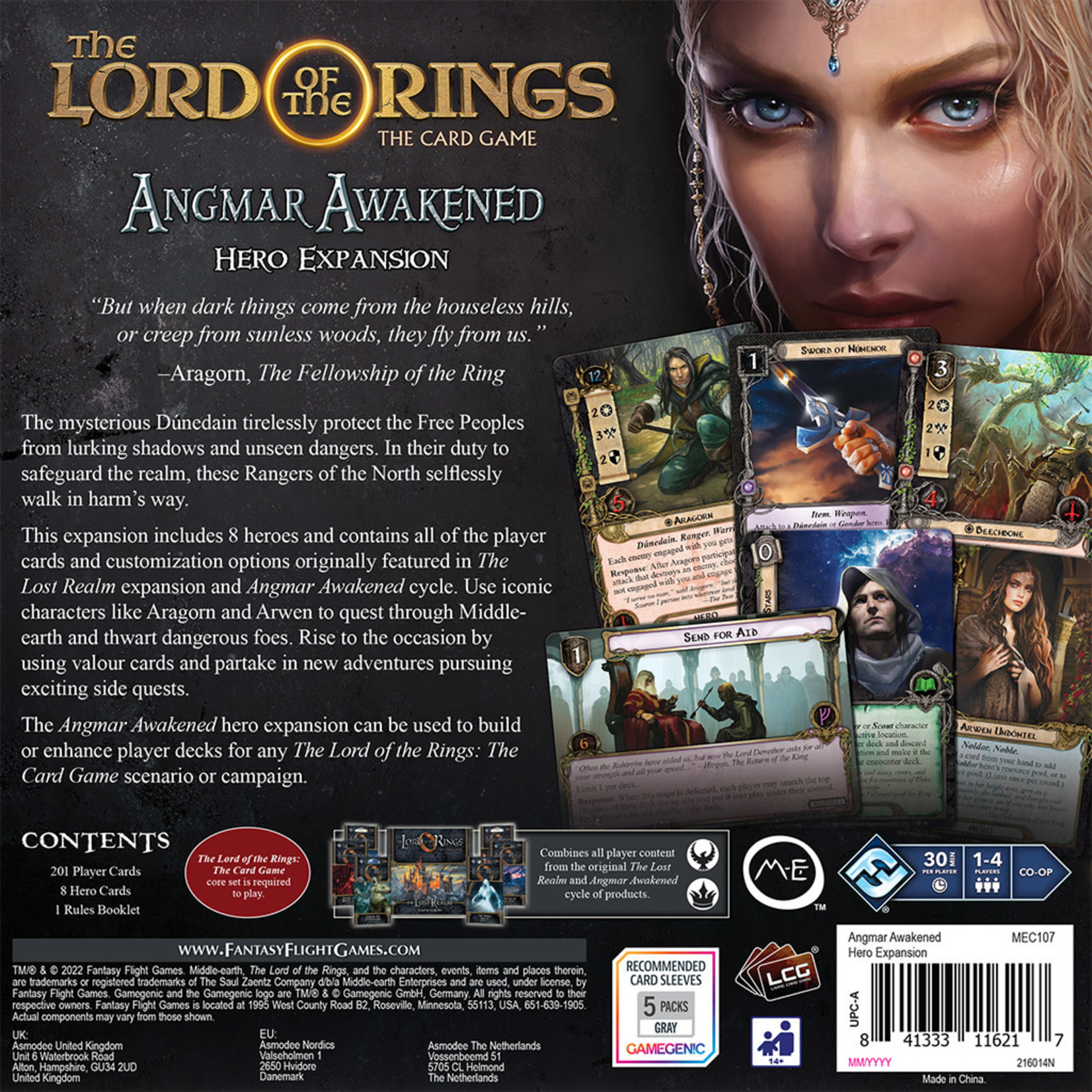 Lord of the Rings The Card Game LCG: Angmar Awakened Hero Expansion