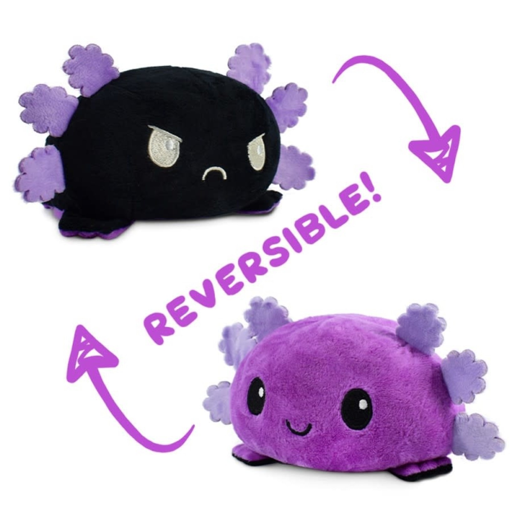 Reversible Axolotl Mini Plush: Purple & Black