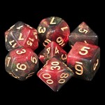 HD Aurora Dice: Midnight Rose | 7 Die Polyhedral Set