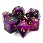 HD Aurora Dice: Purple Galaxy | 7 Die Polyhedral Set