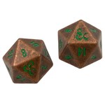 Heavy Metal: D&D Copper & Green (2) d20