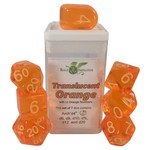 Role 4 Initiative 7-Poly Dice Set Translucent Orange w/Light Orange Numbers