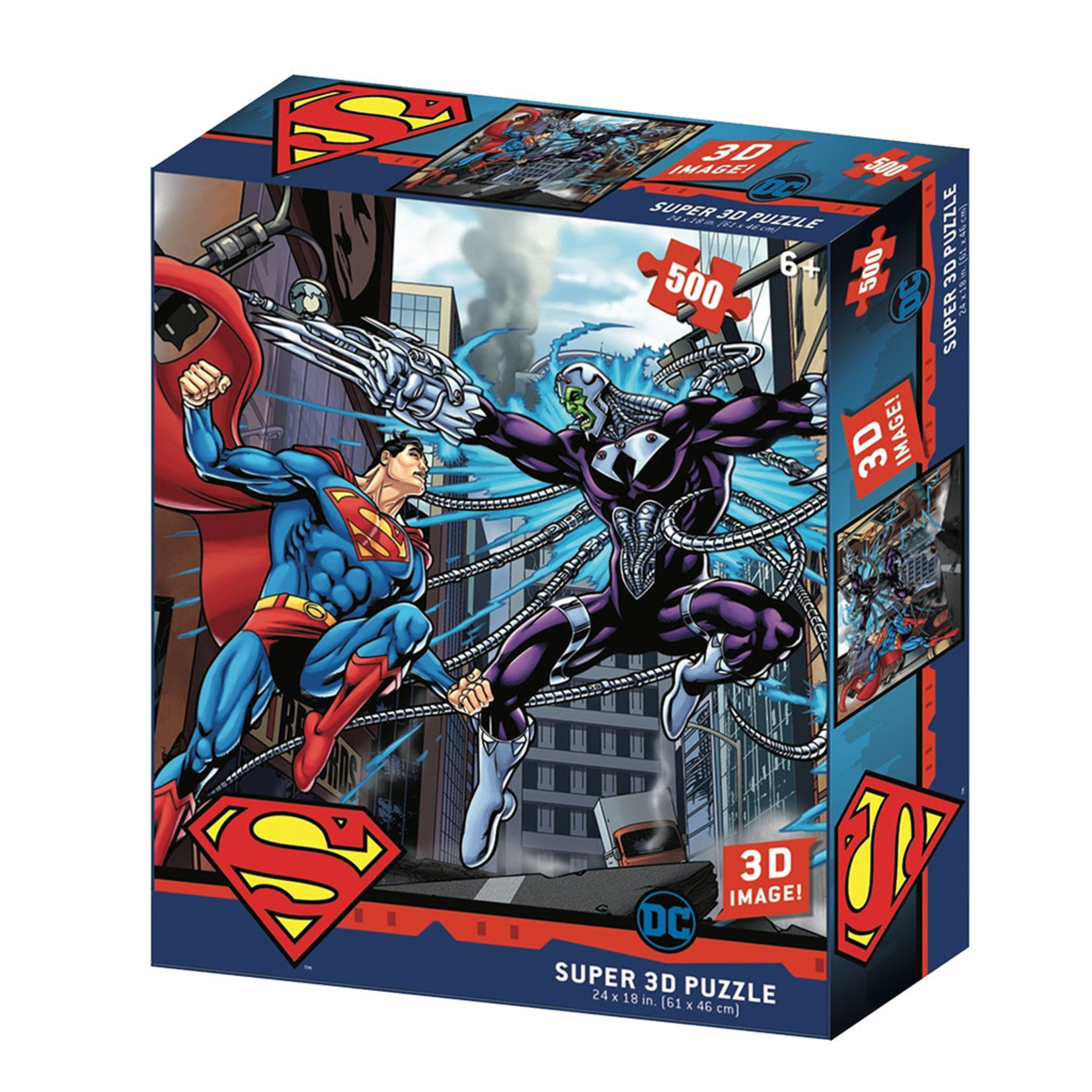 DC Superman vs Electro Lenticular 3D Puzzle 500 Piece Puzzle