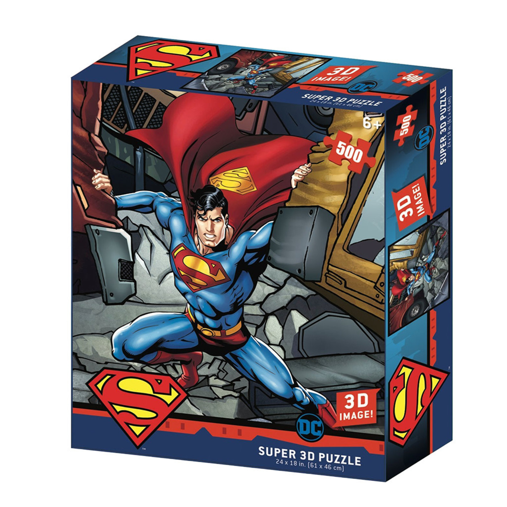 DC Superman Strength Lenticular 3D Puzzle 500 Piece Puzzle