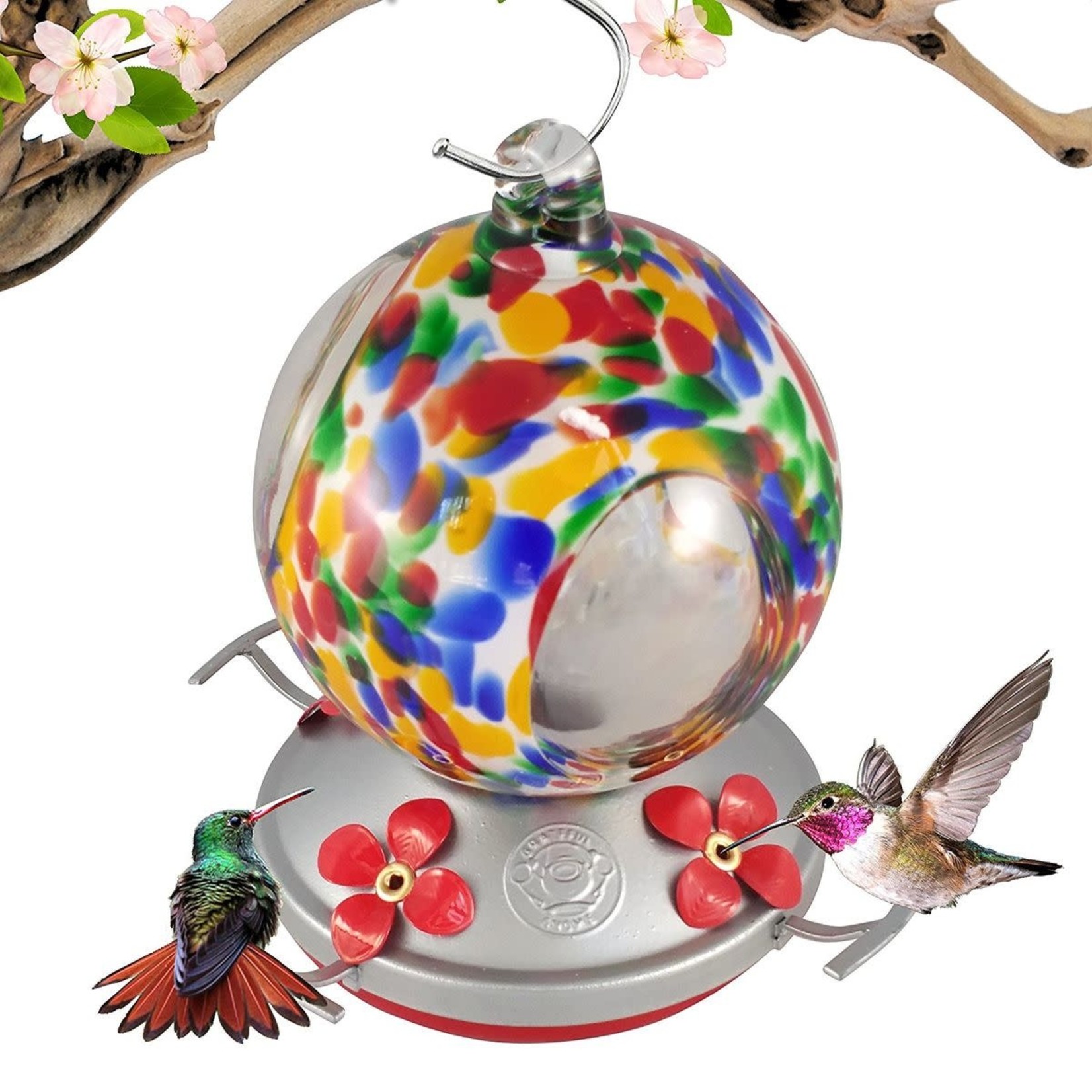 Flowered Globe Hummingbird Feeder