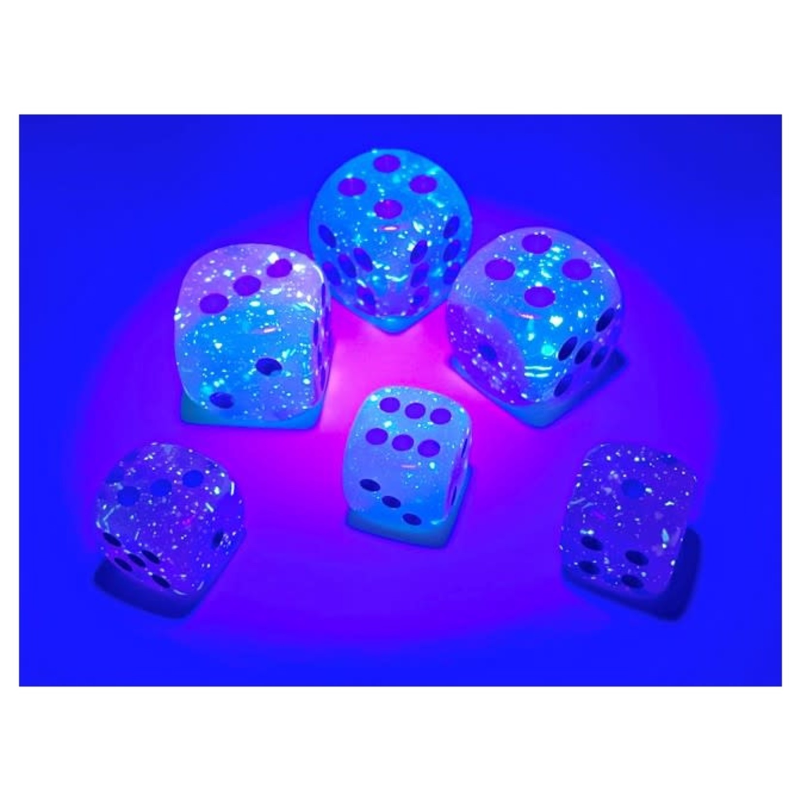 Chessex Gemini  Gel Green and Pink with Blue Numbers | 12mm d6 Dice Block | 26864