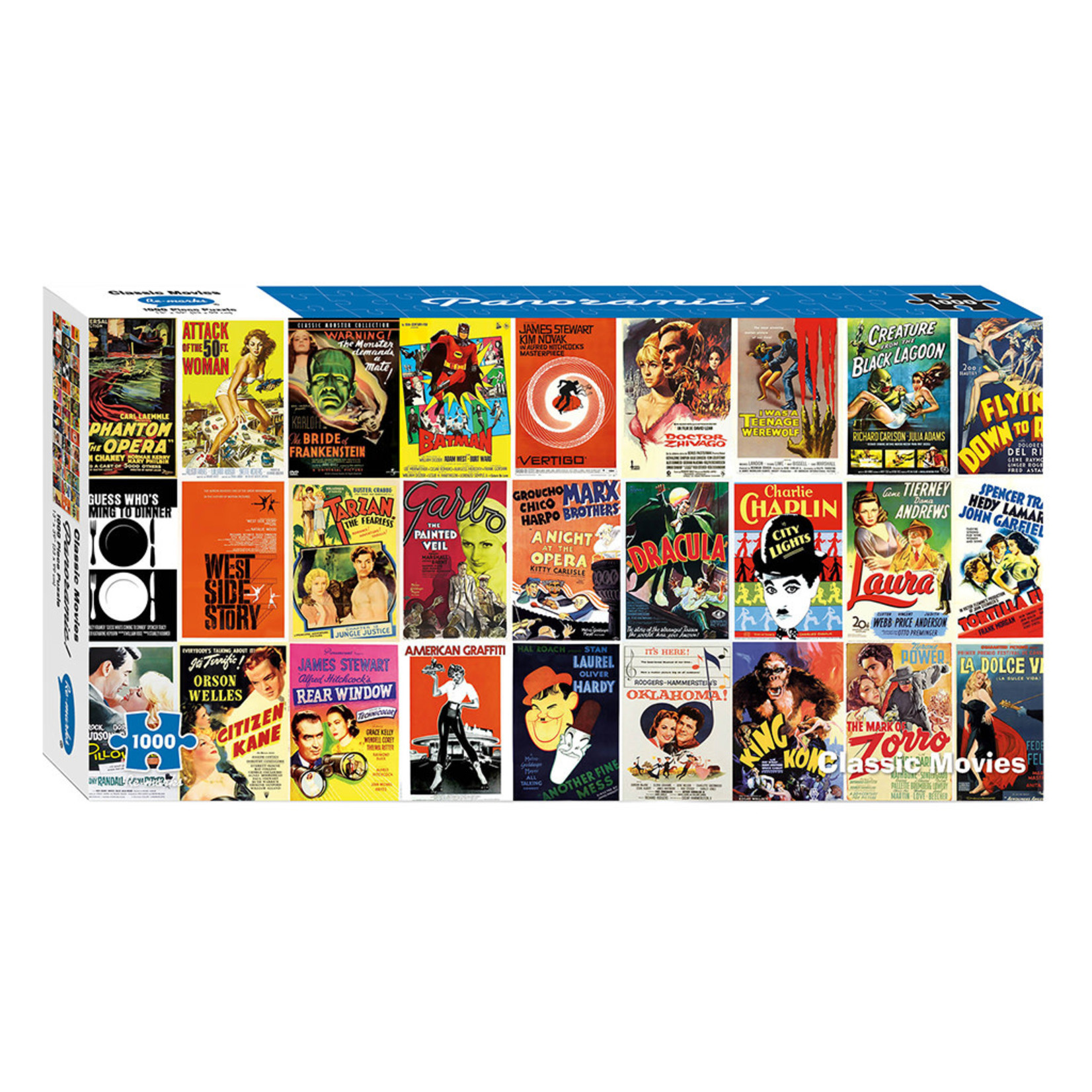 Panoramic Classic Movies 1000 Piece Puzzle