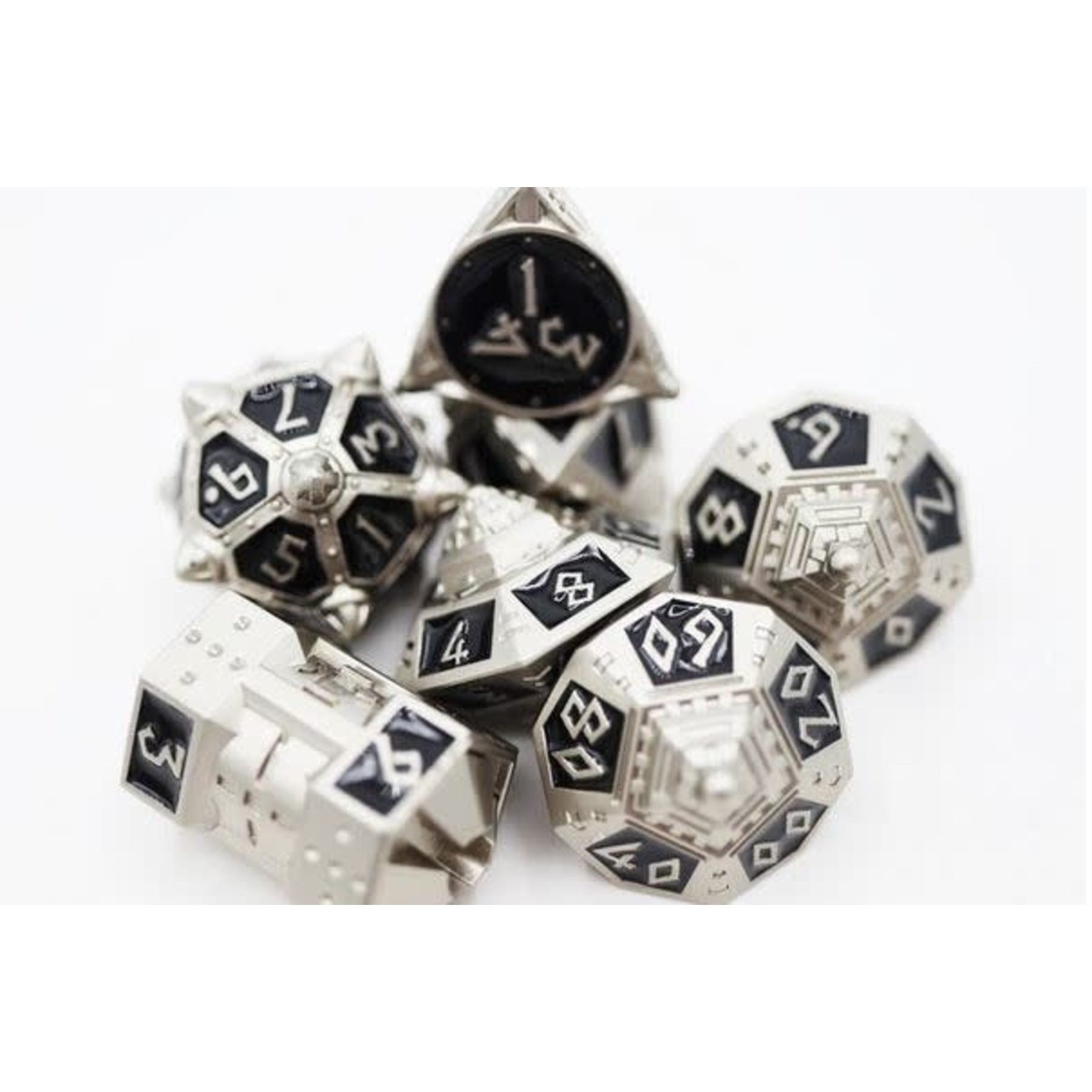 Foam Brain UFO 51 Metal Dice: Onyx Ethers